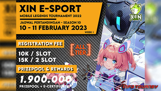 turnamen ml mlbb mole mobile legends februari 2023 xin esport season 10 week 1 logo