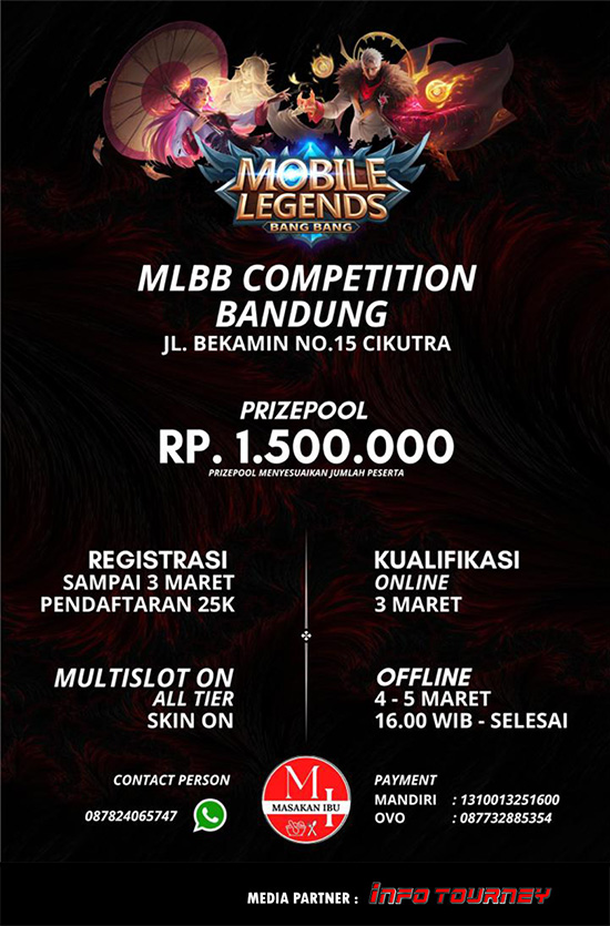 turnamen ml mlbb mole mobile legends maret 2023 mi competition poster