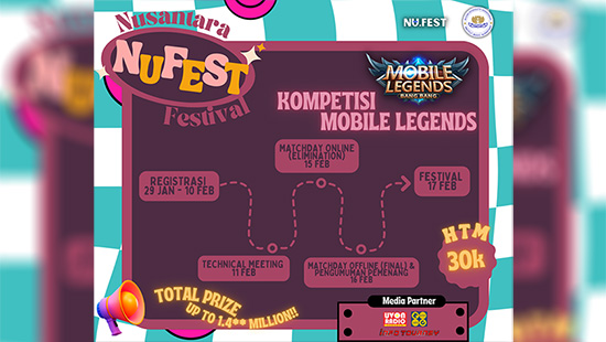 turnamen ml mlbb mole mobile legends februari 2023 nusantara festival 2023 logo