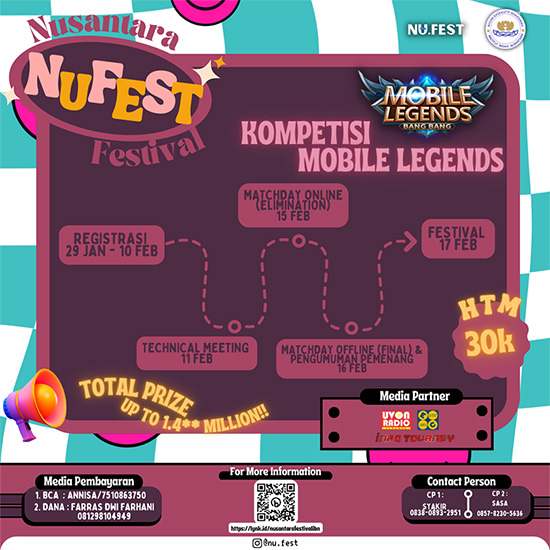 turnamen ml mlbb mole mobile legends februari 2023 nusantara festival 2023 poster