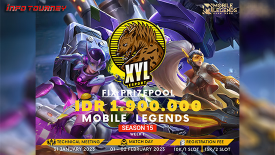 turnamen ml mlbb mole mobile legends februari 2023 xyl esport season 15 week 1 logo 1