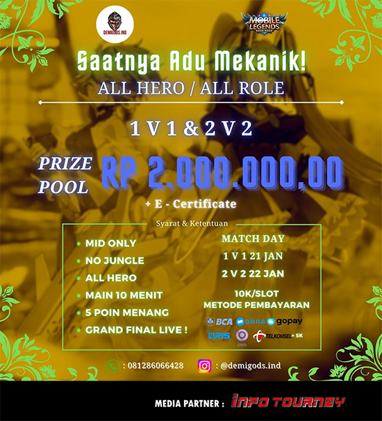 turnamen ml mlbb mole mobile legends januari 2023 demigods ind season 2 poster