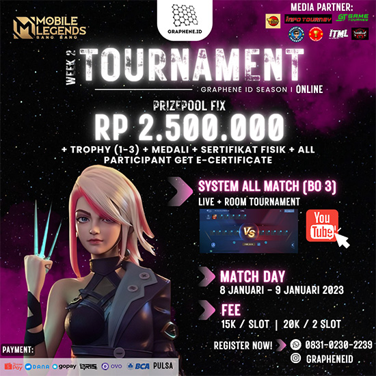 turnamen ml mlbb mole mobile legends januari 2023 graphene id season 1 week 2 poster 1