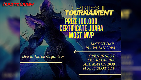 turnamen ml mlbb mole mobile legends januari 2023 ladies ii by imaginive organizer logo