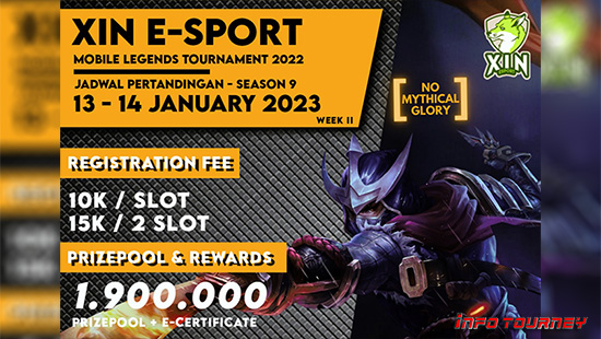 turnamen ml mlbb mole mobile legends januari 2023 xin esport season 9 week 2 logo