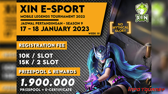 turnamen ml mlbb mole mobile legends januari 2023 xin esport season 9 week 3 logo