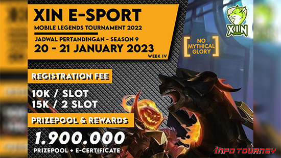 turnamen ml mlbb mole mobile legends januari 2023 xin esport season 9 week 4 logo