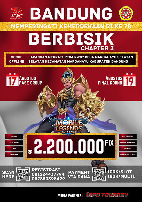 turnamen ml mlbb mole mobile legends agustus 2023 bandung berbisik season 3 poster