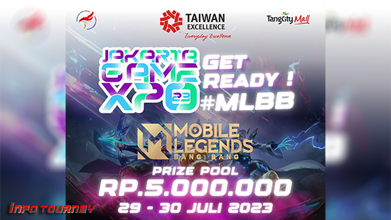 turnamen ml mlbb mole mobile legends juli 2023 jakarta game expo 2023 tangcit logo