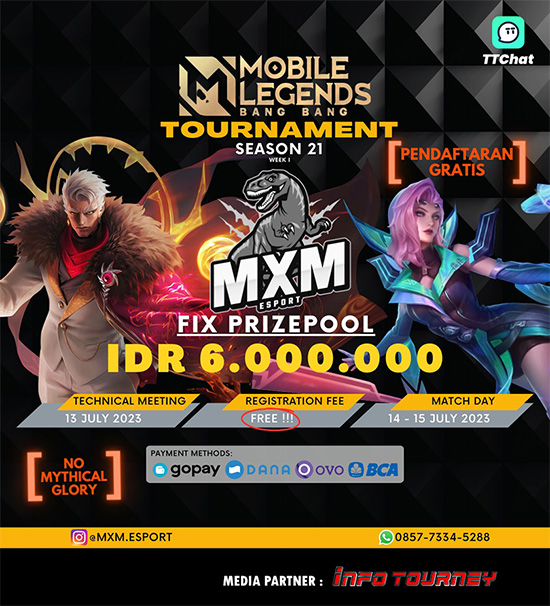 turnamen ml mlbb mole mobile legends juli 2023 mxm esport season 21 week 1 poster 1