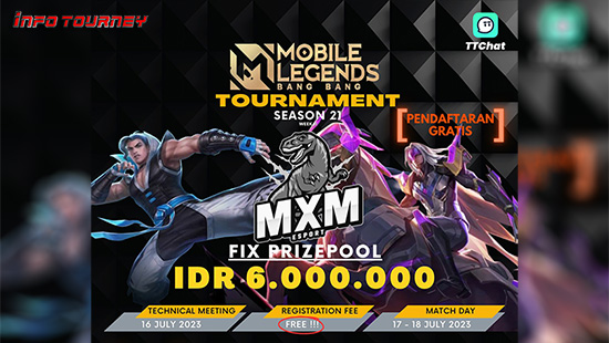 turnamen ml mlbb mole mobile legends juli 2023 mxm esport season 21 week 2 logo