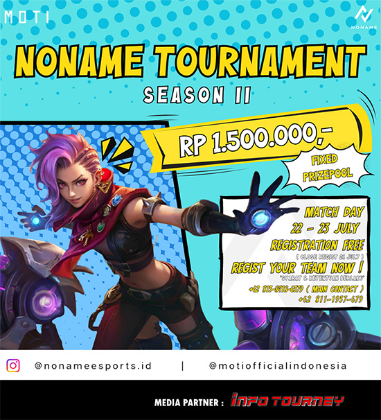 turnamen ml mlbb mole mobile legends juli 2023 noname x moti season 2 poster 1