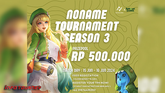 turnamen ml mlbb mole mobile legends juni 2024 noname x reboun sweet season 3 logo