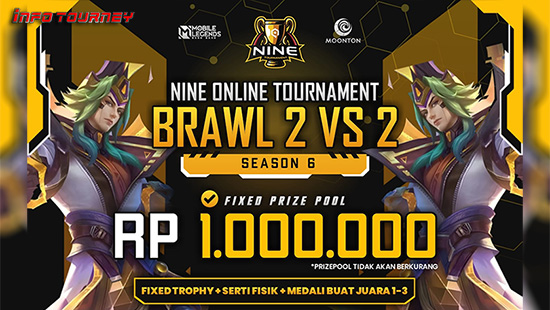 turnamen ml mlbb mole mobile legends juli 2023 nine brawl 2vs2 season 6 logo