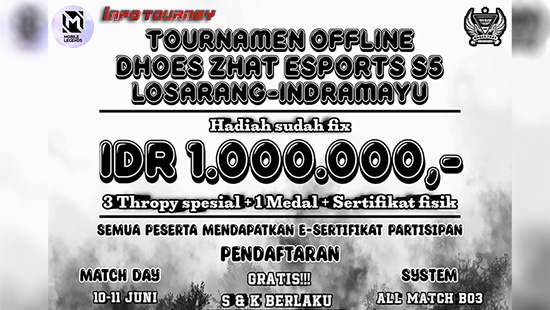 turnamen ml mlbb mole mobile legends juni 2023 dhoes zhat esports x ttchat season 5 logo 1