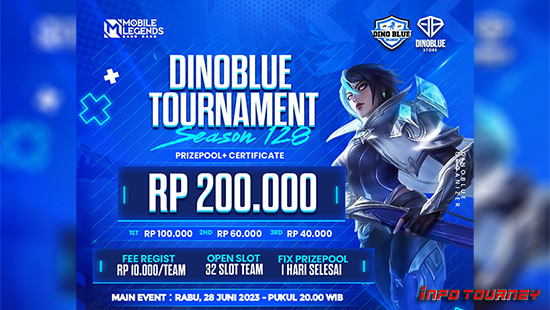 turnamen ml mlbb mole mobile legends juni 2023 dino blue season 128 logo