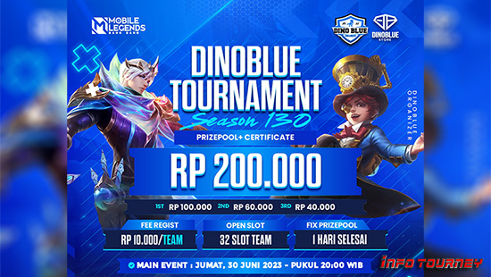 turnamen ml mlbb mole mobile legends juni 2023 dino blue season 130 logo