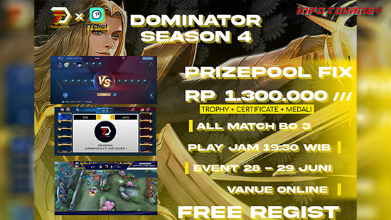 turnamen ml mlbb mole mobile legends juni 2023 dominator season 4 logo