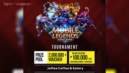turnamen ml mlbb mole mobile legends juni 2023 joffee coffee and eatery logo