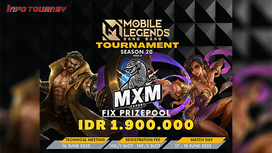 turnamen ml mlbb mole mobile legends juni 2023 mxm esport season 20 week 3 1 logo