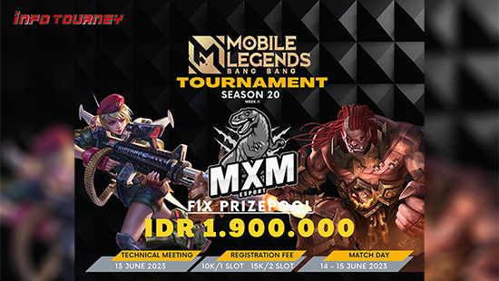 turnamen ml mlbb mole mobile legends juni 2023 mxm esport season 20 week 3 logo