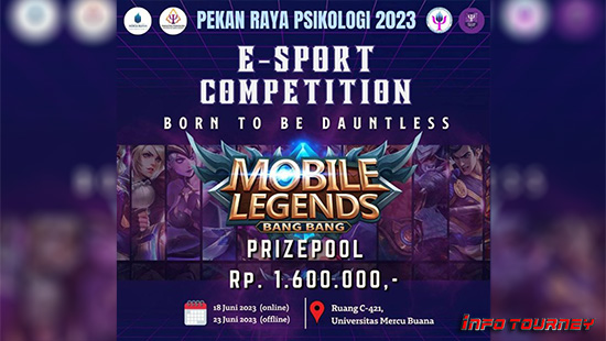 turnamen ml mlbb mole mobile legends juni 2023 pekan raya psikologi 2023 logo