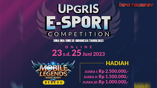 turnamen ml mlbb mole mobile legends juni 2023 upgris esport competition logo