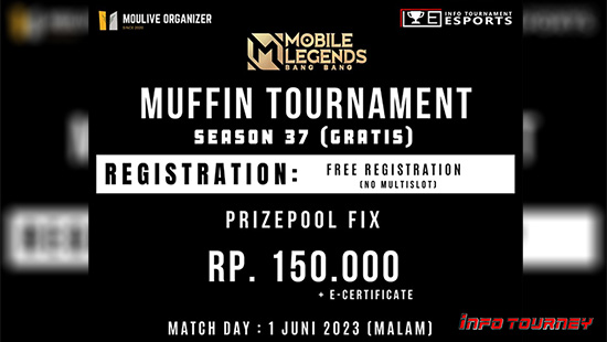 turnamen ml mlbb mole mobile legends juni 2023 muffin season 37 logo