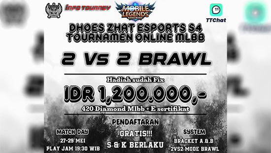 turnamen ml mlbb mole mobile legends mei 2023 dhoes zhat esports x ttchat season 4 logo
