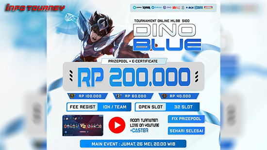 turnamen ml mlbb mole mobile legends mei 2023 dino blue season 100 logo
