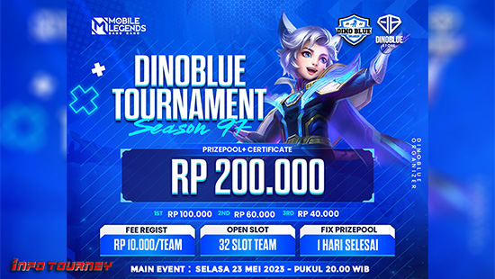 turnamen ml mlbb mole mobile legends mei 2023 dino blue season 97 logo
