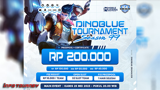 turnamen ml mlbb mole mobile legends mei 2023 dino blue season 99 logo