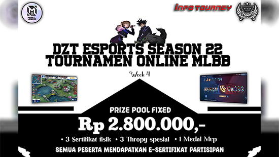 turnamen ml mlbb mole mobile legends mei 2023 dzt esports season 22 week 4 logo