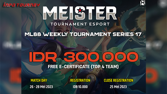 turnamen ml mlbb mole mobile legends mei 2023 meister weekly series 17 logo