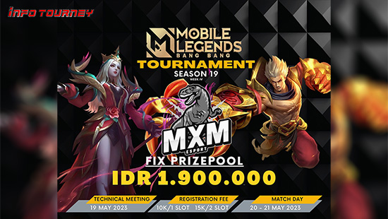 turnamen ml mlbb mole mobile legends mei 2023 mxm esport season 19 week 4 logo