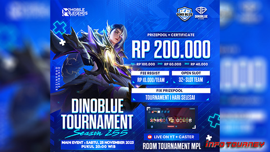 turnamen ml mlbb mole mobile legends november 2023 dino blue season 255 logo