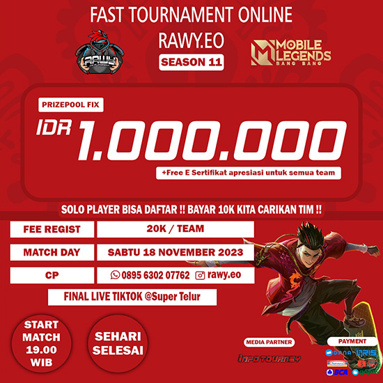 turnamen ml mlbb mole mobile legends november 2023 fast rawy eo season 11 poster