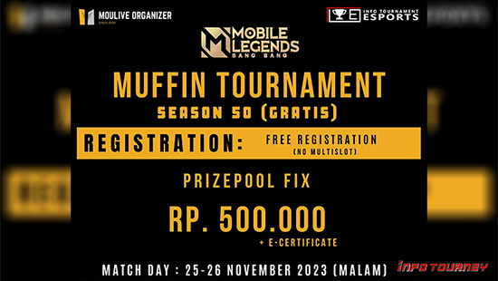 turnamen ml mlbb mole mobile legends november 2023 muffin season 50 logo