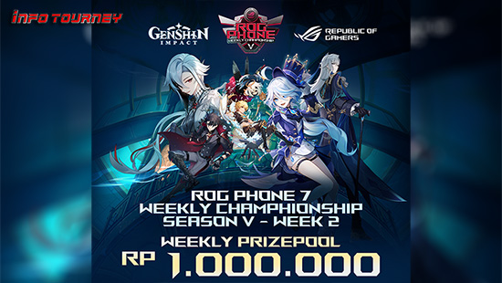 turnamen genshin impact oktober 2023 k rog phone weekly championship season 5 week 2 logo