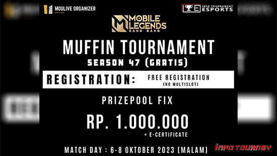 turnamen ml mlbb mole mobile legends oktober 2023 muffin season 47 logo