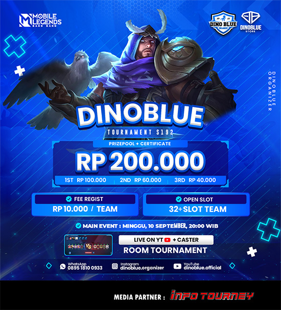 turnamen ml mlbb mole mobile legends september 2023 dino blue season 192 poster