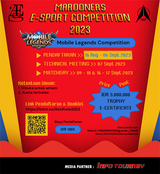 turnamen ml mlbb mole mobile legends september 2023 marooners 2023 poster