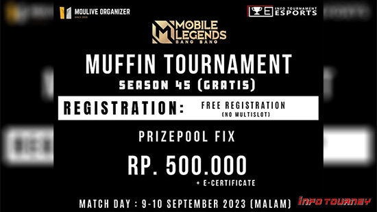 turnamen ml mlbb mole mobile legends september 2023 muffin season 45 logo
