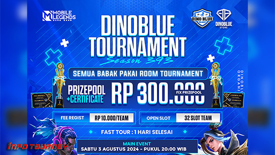 turnamen ml mlbb mole mobile legends agustus 2024 dinoblue season 393 logo