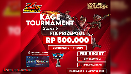 turnamen ml mlbb mole mobile legends agustus 2024 kage organizer season 6 logo