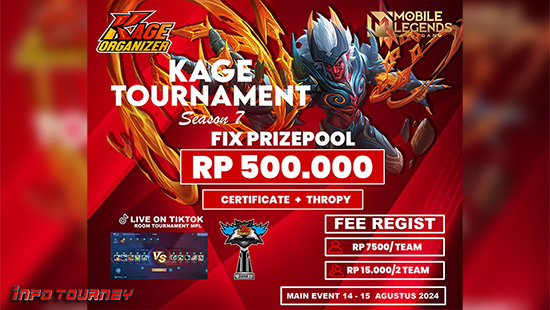 turnamen ml mlbb mole mobile legends agustus 2024 kage organizer season 7 logo