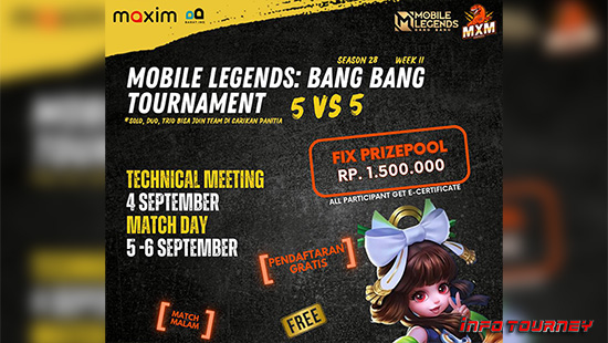 turnamen ml mlbb mole mobile legends september 2024 mxm esport season 28 week 2 logo