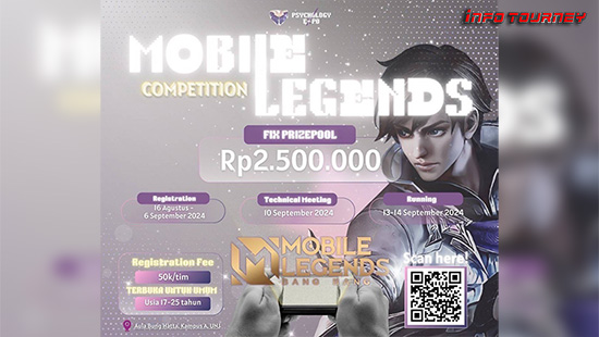 turnamen ml mlbb mole mobile legends september 2024 psychology expo logo