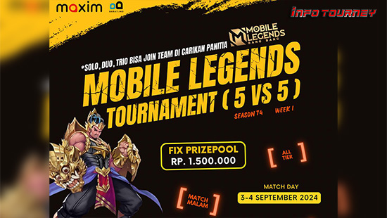 turnamen ml mlbb mole mobile legends september 2024 rxr esport season 74 week 1 logo
