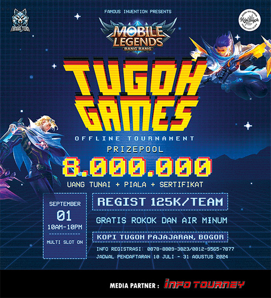turnamen ml mlbb mole mobile legends september 2024 tugoh games poster